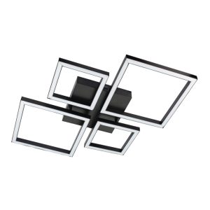 InLight Πλαφονιέρα οροφής LED 70W 3CCT σε μαύρη απόχρωση D:65cm