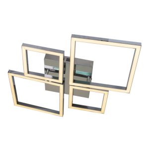 InLight Πλαφονιέρα οροφής LED 70W 3CCT σε χρώμιο απόχρωση D:65cm