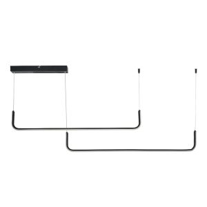 InLight Κρεμαστό φωτιστικό LED 38W 3CCT (by switch) σε μαύρη απόχρωση D:145cm