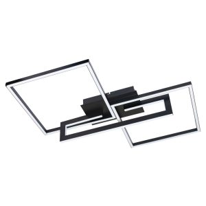 InLight Πλαφονιέρα οροφής LED 45W 3000Κ σε μαύρη απόχρωση D:70cm (6053-BL)