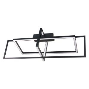 InLight Πλαφονιέρα οροφής LED 35W 3000Κ σε μαύρη απόχρωση D:90cm