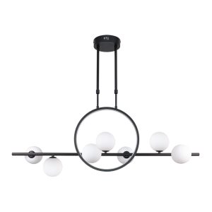 InLight Κρεμαστό φωτιστικό LED 14W 3000K και 7XG9 σε μαύρο χρώμα D:100cm