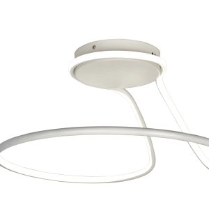 InLight Κρεμαστό φωτιστικό LED 38W 3CCT (by switch on base) σε λευκό χρώμα D:50cm