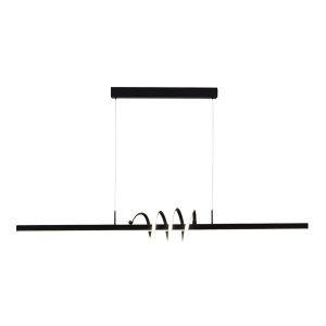 InLight Κρεμαστό φωτιστικό LED 40W 3CCT (by switch on base) σε μαύρο χρώμα D:120cm