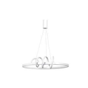 InLight Κρεμαστό φωτιστικό LED 44W 3CCT (by switch on base) σε λευκό χρώμα D:60cm