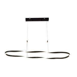 InLight Κρεμαστό φωτιστικό LED 76W 3CCT (by switch on base) σε μαύρο χρώμα D:100cm
