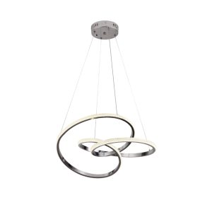 Inlight Κρεμαστό φωτιστικό LED 40W 3CCT (by switch on base) σε χρώμιο D:45cm