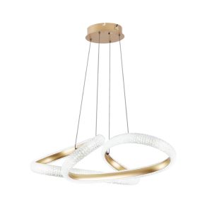 Inlight Κρεμαστό φωτιστικό LED 40W 3CCT (by switch on base) σε χρώμιο D:60cm