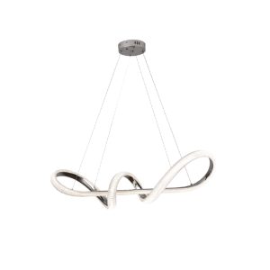 Inlight Κρεμαστό φωτιστικό LED 60W 3CCT (by switch on base) σε χρώμιο D:120cm