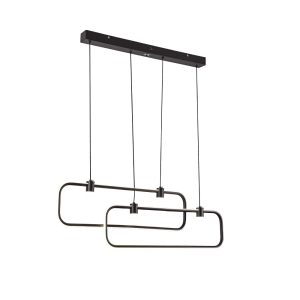 Inlight Κρεμαστό φωτιστικό LED 60W 3CCT σε μαύρη απόχρωση D:80cm