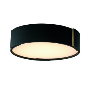 InLight Φωτιστικό οροφής από αλουμίνιο σε μαύρη απόχρωση και ακριλικό (6152-Α-Μαύρο)