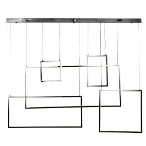 InLight Κρεμαστό φωτιστικό LED 160W 3000K από αλουμίνιο σε χρώμιο απόχρωση D:131cm