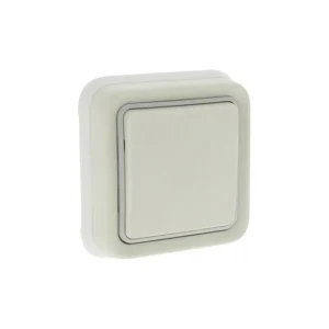 Πλήρης Διακόπτης Απλός Αλέ-Ρετούρ Λευκό IP55