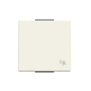 Μετώπη Απλού Διακόπτη με Σύμβολο Κουδουνιού Λευκό