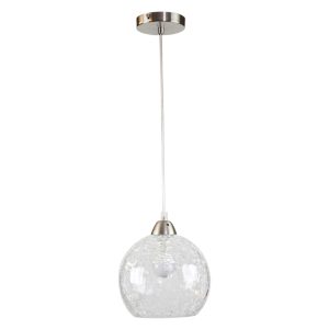 InLight Κρεμαστό φωτιστικό από διάφανο κρακελέ γυαλί 1XE14 D:16cm