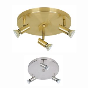 InLight Επιτοίχιο σποτ από μέταλλο σε οξυντέ απόχρωση 3XGU10 D:25cm (9075-3Φ-Οξυντέ)