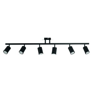 InLight Επιτοίχιο σποτ από μέταλλο σε μαύρη απόχρωση 6XGU10 D:110cm (9081-6)