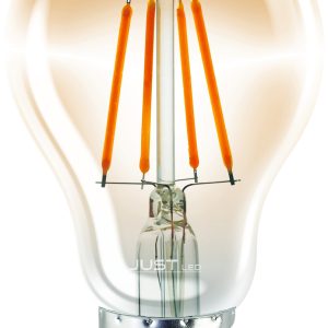 JUST LED JUSTLed-LED Filament Ε27 Α60 10W 3000K Θερμό Amber Dimmable