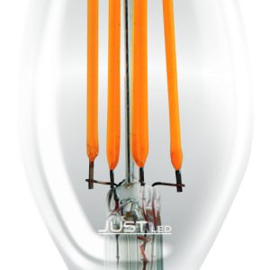 JUST LED JUSTLed-LED Filament Ε14 C35 6W 3000K Θερμό Dimmable