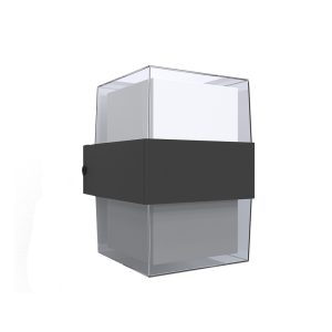 it-Lighting Louise LED 8W 3000K ΕΠΙΤΟΙΧΙΟ ΕΞΩΤΕΡΙΚΟΥ ΧΩΡΟΥ ΑΝΘΡΑΚΙ D:10,5cmx13,3cm