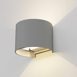 it-Lighting Flathead LED 6W 3CCT Φωτιστικό Τοίχου Up and Down Εξωτερικού Χώρου Γκρι