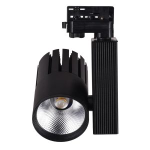 InLight Σποτ τριφασικής ράγας LED 30W 4000K σε μαύρη απόχρωση D:10cmX20cm (T00802-BL)