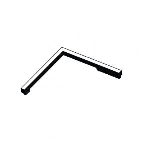 Inlight Γραμμικό φωτιστικό γωνία LED 24W 3CCT για μαγνητική ράγα σε μαύρη απόχρωση D:30X22X25cm (TM0140-Black)