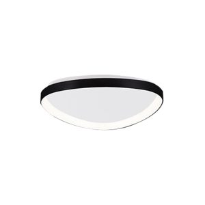 Inlight Πλαφονιέρα οροφής LED 25W 3CCT από μαύρο μέταλλο και ακρυλικό D:61,5x5cm