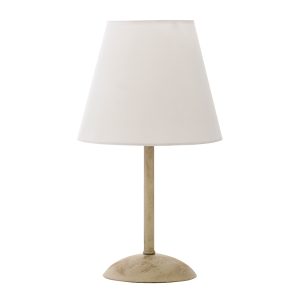 InLight Επιτραπέζιο φωτιστικό από μέταλλο σε απόχρωση μπεζ πατίνας και υφασμάτινο καπέλο 1XE14 D:40cm (3425-Μπεζ Πατίνα)