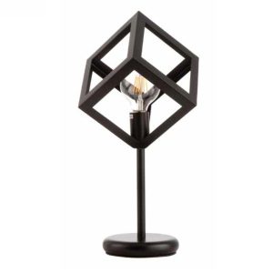 InLight Επιτραπέζιο φωτιστικό από μαύρο μέταλλο 1XE27 D:50cm (3442-BL)