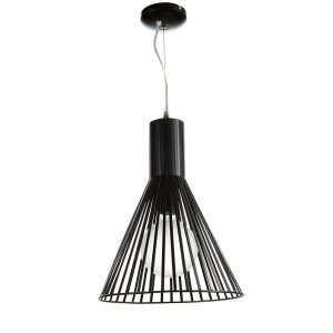 InLight Κρεμαστό φωτιστικό από μαύρο μέταλλο 1XE27 D:30cm