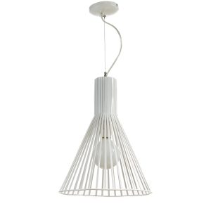 InLight Κρεμαστό φωτιστικό από λευκό μέταλλο 1XE27 D:30cm