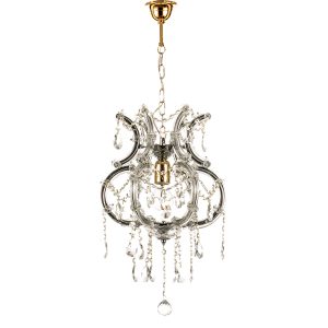 InLight Κρεμαστό φωτιστικό από οξυντέ μέταλλο γυαλί και κρύσταλλα 1XE14 D:30cm