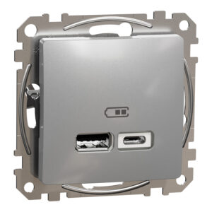 Sedna Design USB φορτιστής A+C 2,4A Αλουμίνιο