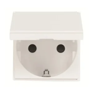 Πρίζας Σούκο με Καπάκι Λευκό