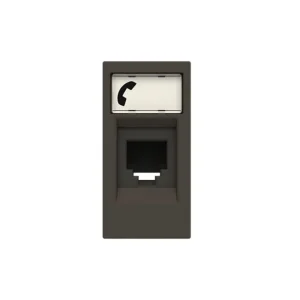 Πρίζα Τηλεφώνου RJ12 1 Στοιχείο Ανθρακί