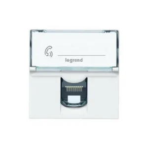 Πρίζα RJ45 CAT5E FTP 2 Στοιχείων 9 Επαφών Χωνευτή Λευκό