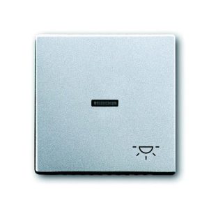 Πλακίδιο Μπουτόν Κλιμακοστασίου με Σύμβολο Φως Αλουμίνιο