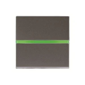 Διακόπτης Απλός Φωτιζόμενος 2 Στοιχείων Ανθρακί