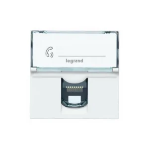 Πρίζα RJ45 CAT6A UTP 2 Στοιχείων Χωνευτή Λευκό