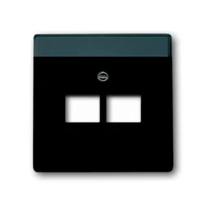 Πλακίδιο Πρίζας Τηλεφώνου 2 Στοιχείων Μαύρο