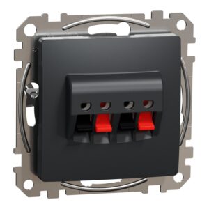 Sedna Design πρίζα ηχείων διπλή Ανθρακί