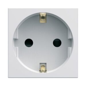 Gallery Πρίζα Σούκο Ασφαλείας 2 Στοιχείων Λευκό