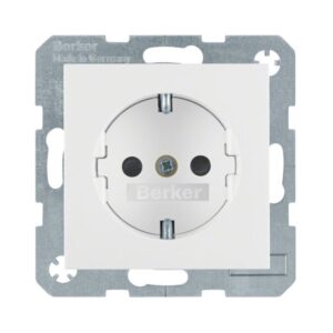 Berker S.1 Πρίζα Σούκο Ασφαλείας Pure White