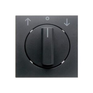 Berker S.1/B.3/B.7 Πλακίδιο Περιστροφικού Διακόπτη Ρολών Ανθρακί