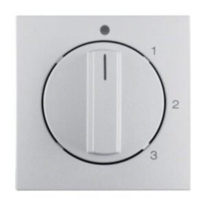 Berker S.1/B.3/B.7 Πλακίδιο Διακόπτη Εξαερισμού 4 Θέσεων Αλουμίνιο