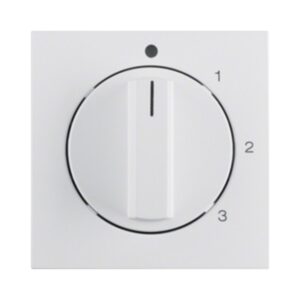 Berker S.1/B.3/B.7 Πλακίδιο Διακόπτη Εξαερισμού 4 Θέσεων Λευκό