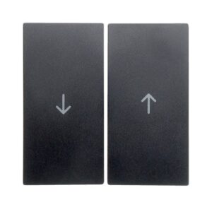 Berker S.1 Πλήκτρο για Ρολά Black Gray