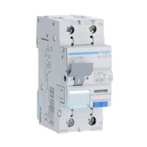 Αυτόματη Ασφάλεια και Διακόπτης Διαρροής Α 30mA 6kA C Διπολική 16A