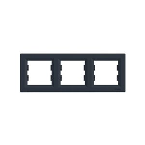 Asfora Πλαίσιο 3 Θέσεων Οριζόντιο Ανθρακί